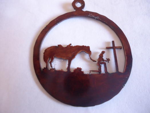 (image for) Praying COWGIRL pendant #300-232-CG - Click Image to Close